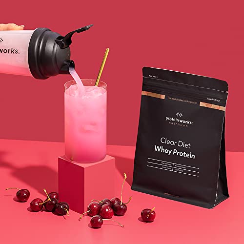 THE PROTEIN WORKS Clear Diet Whey Protein Isolate Cerise Acidulée Et Pomme | Shake Protéiné Aromatisé Avec Édulcorant Ad