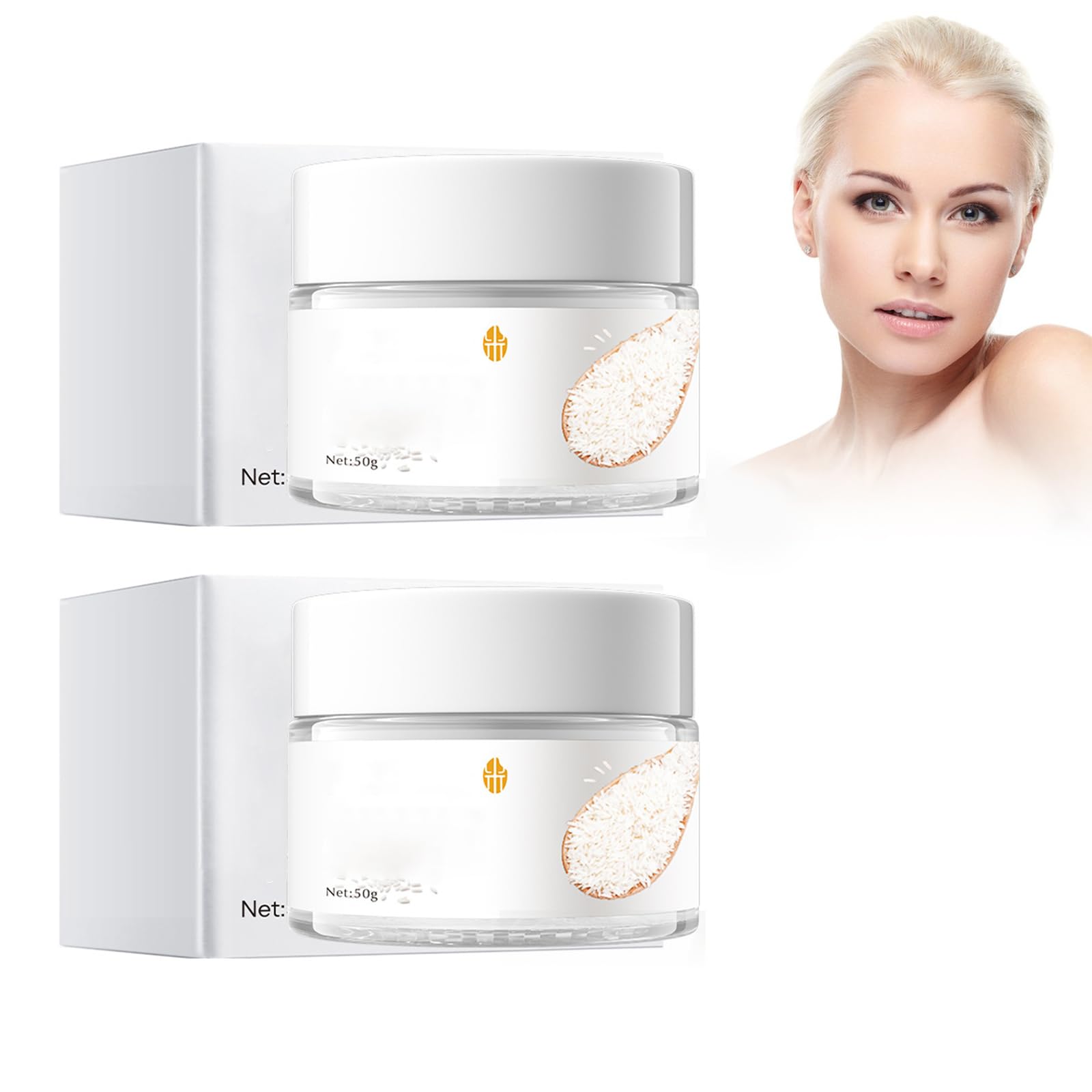 Hppsctink Crème de Riz Anti-rides 50g pour le Visage, Hydratante et Renforced par la Réparation Cutanée, Pigmentation Ré