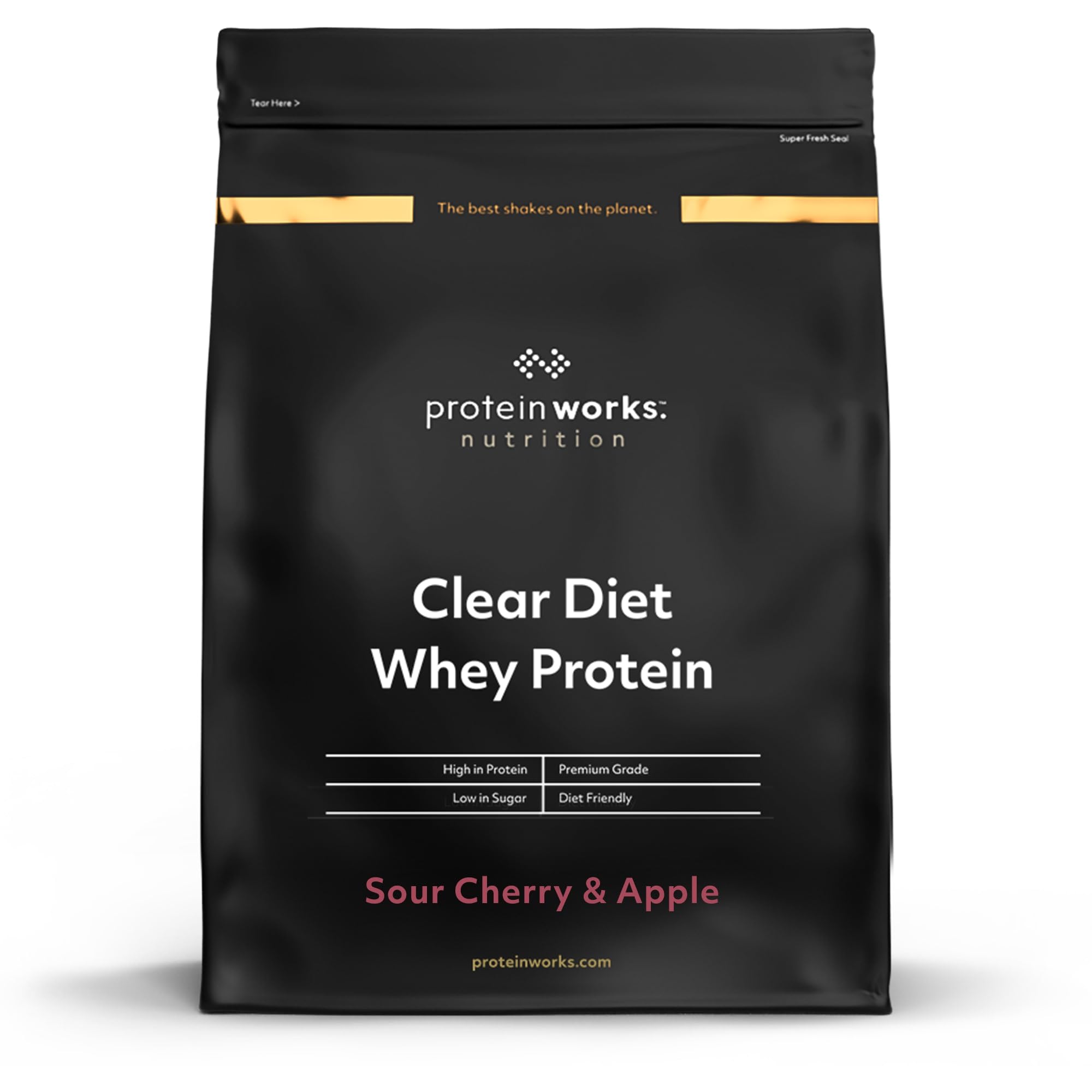 THE PROTEIN WORKS Clear Diet Whey Protein Isolate Cerise Acidulée Et Pomme | Shake Protéiné Aromatisé Avec Édulcorant Ad